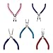 Lot de 5 Set de Pince Bijoux, Ensemble de Pinces à Bijoux, Pince Coupe-Fil, Pince à Bec Rond, Pince à Bec Effilé, Pince à Bec Courbé, Pince à Bec Plat pour Fabrication de Bijoux de Bricolage