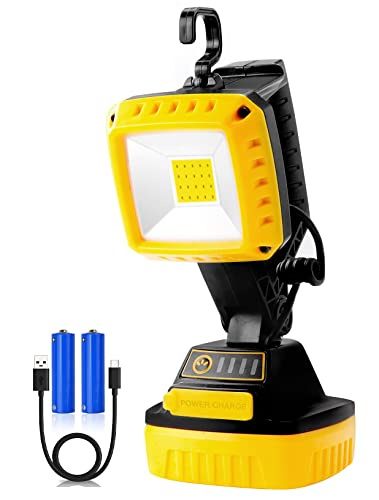 LED Work Light Rechargeable, Suitable Survival Kits for Hurricane, 140° Portable Magnetic Spotlights Battery Powered Tool for Garage Mechanics Truck Jobsite Lighting