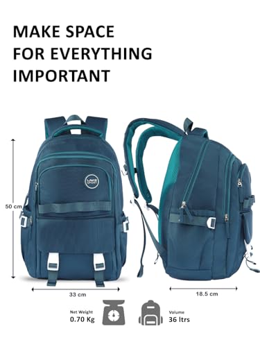 Image of Lavie Sport Enchant Laptop Backpack | 36 Liters | Fits Upto 16 Inch | Laptop Compatiable | Rain Cover | Gift for Biys & Girls
