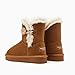 Weestep Toddler/Little kids Girls Boots Faux Fur Snow Warm Winter Fashion Boots(Chestnut Button 5 Toddler)