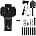 IUNIO Survival Off-Roading Tool Kit, 19 in 1 Folding Shovel, Camping Axe, Multitool, Pickaxe, with Carrying Bag, for Outdoor, Car Emergency (Upgrade Black)