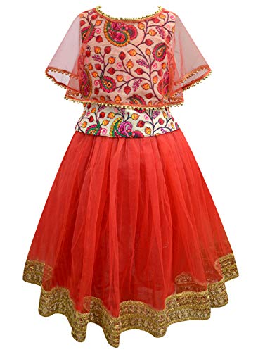 Image of A.T.U.N. (ALL THINGS UBER NICE) Girl's Ghagra Synthetic Readymade Lehenga Choli