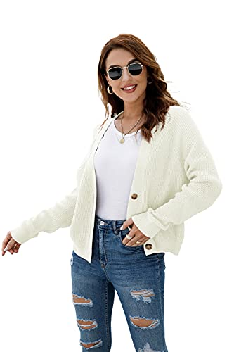 Image of TASAMO Womens Cardigan Sweaters 2026 Fall Cropped Lightweight Sweater