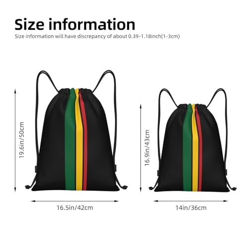 ASYG Cute Jamaica Flag Adjustable Drawstring Backpack Sports Bags for Yoga, Gym, Travel, Swimming, Beach3