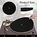 2 PCS Record Player Mat, 12 Inch Turntable Slipmat Mat, Anti-Slip Felt Record Player Platter Mat, Vibration Reduction Slipmat for Vinyl Record Players (Black, White)