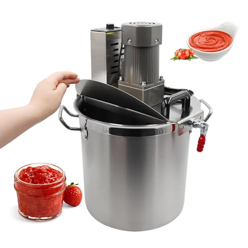 Batidora automática de alimentos, batidora de salsa for sopa, batidora comercial de acero inoxidable 304, con tapa for hervir salsa, velocidad de agitación ajustable, for máquina mezcladora de calor d