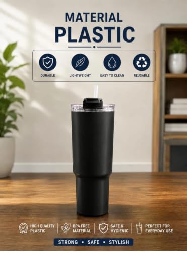 Image of Stainless Steel Tumbler with Lid and Straw| Double Wall Reusable Tumbler Bottle with Handle Leak Proof Tumbler for Gym Travel Office Sipper Water Bottle (1200ml)(Multicolor)