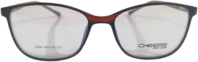 CHEERS DEVICES® Power Reading Glasses | Zero Power Eyeglasses Frame Men Women | Clear Glasses Spectacles Frames | Stylish Zero Power Lightweight and Comfortable Glasses (Gold)