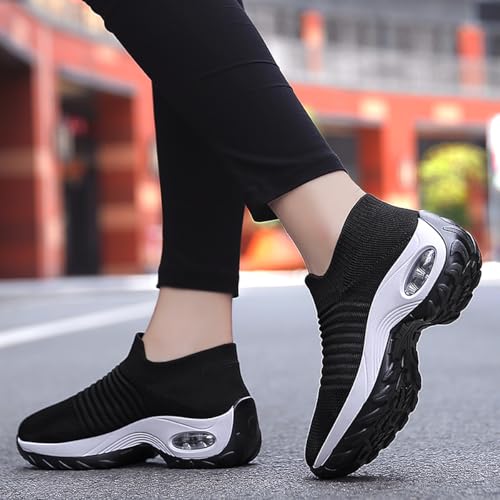 Image of Non Slip Work Shoes Women, Slip On Sneakers Women,Work Shoes Walking Gym Nurse Mesh Casual Fashion Sneakers Comfort Breathable Lightweight