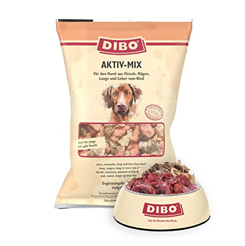 DIBO Aktiv- Mix, 3 x 2.000g- Beutel, Tiefkühlfutter, gesunde, natürliche Ernährung für Hunde, Hundefutter, Barf, B.A.R.F