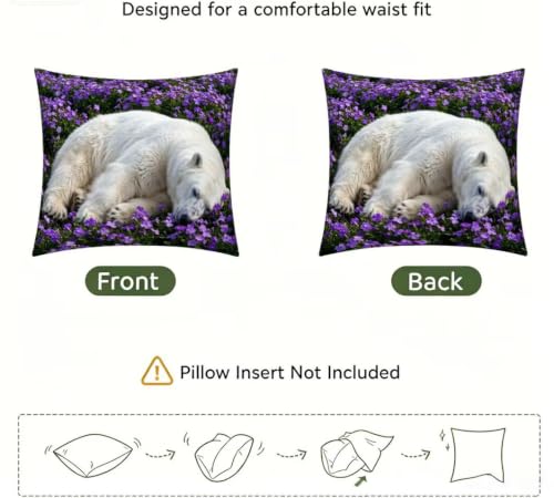 Coussin décoratif violet ours blanc pour une décoration chambre chaleureuse - 6