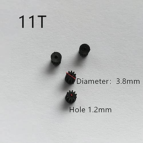 Replacement Part For 4pcs 10pcs 100 500pcs 1000pcs Small Motor Gears 11T Teeth 1.2MM Shaft R/C XS809HW XS809S BATTLES Quadcopter Spare Parts - (Color: 4pcs)
