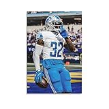 D’Andre Swift Poster American Footbal Room Aesthetic Canvas Art Poster And Wall Art Picture Print...