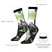 XZDZDX Urban Jungle Polyester Mid-Calf Socks 2 Black-1 for Unisex - Skin-Friendly Elastic Fashion Crew Socks