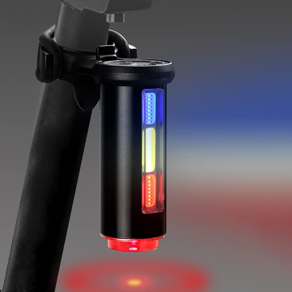 Feu Arrière Vélo LED Coeur - Lumière Avertissement 3 Modes Imperméable Multicolore