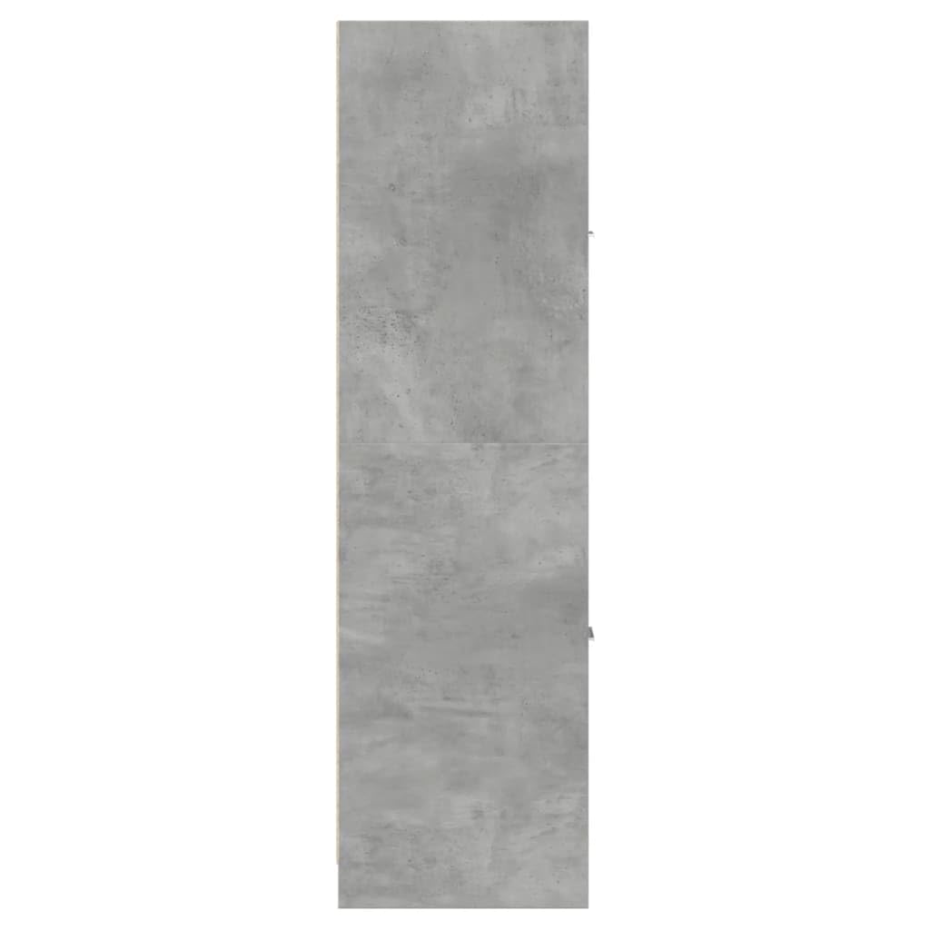 Armario farmacéutico gris hormigón de madera 30 x 41 x 144,5 cm con 4 cajones, espacio de almacenamiento para oficina, salón, pasillo, taller, armario versátil multiusos para orden y estante