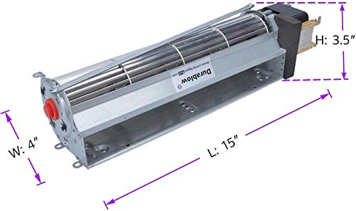 Durablow MFB010 BK BKT GA3650 GA3700 GA3750 Replacment Fireplace Blower Fan Unit for Desa, FMI, Vanguard, Vexar, Comfort Flame Glow, Rotom - Thumbnail 4