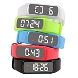 Generico Orologio PEDOMETRO CONTAPASSI Conta Time Calorie Passi Distanza 3D
