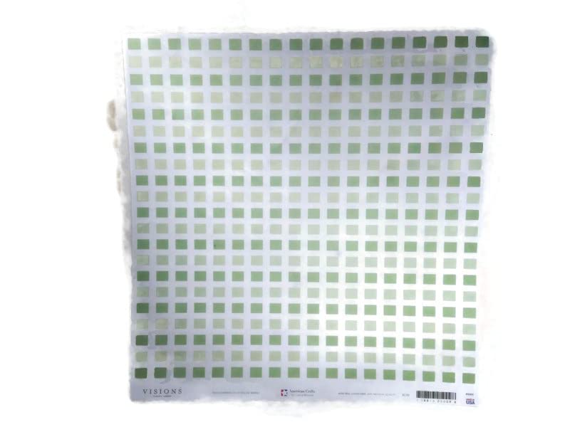 Vellum Paper Green Squares 12x12