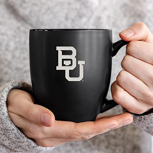 Image of Rico Industries NCAA Primary 15-Oz Personalized Matte Black Bistro Mug - for Hot or Cold Drinks