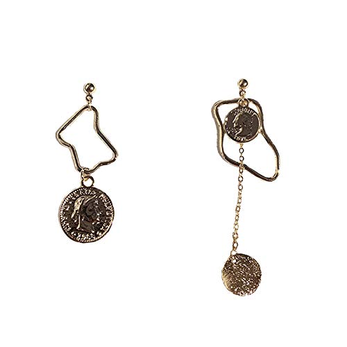 Preisvergleich Produktbild Fxqerding Ohrringe Weiblichen Retro-Temperament Persönlichkeit Wilden Hochrangigen Asymmetrischen Porträt Ohrring Ohrringe