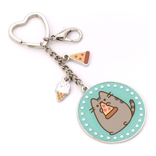 Pusheen - Llavero de pizza con minicuitos