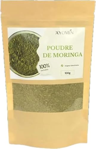 Ayomin - Poudre de Feuilles de Moringa Oleifera - 100g