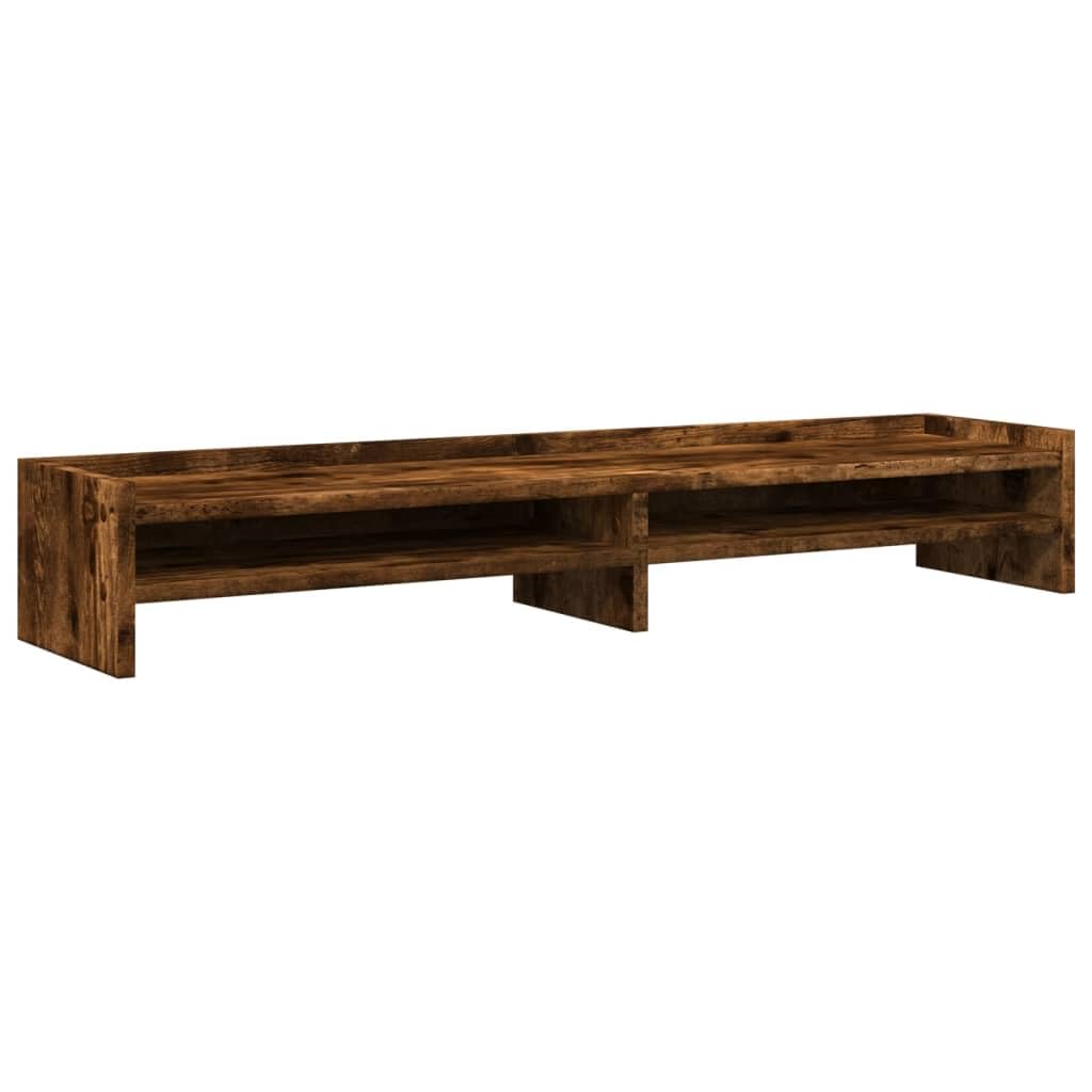 vidaXL Monitor Holder, Smoke Oak, 100 x 24 x 16 cm