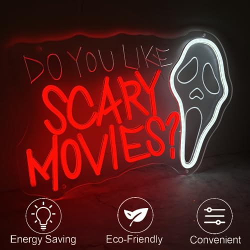Image of Do You Like Scary Movies Neon Sign Halloween Led Sign