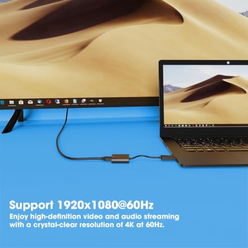 Image of Sounce Display Port to HDMI Adapter 1080p - Gold-Plated DP to HDMI Male to Female Converter Cable | 1920x1080@60Hz | Stable IC Chip | Compatible with PC, Laptop, Monitor, Projector, HDTV