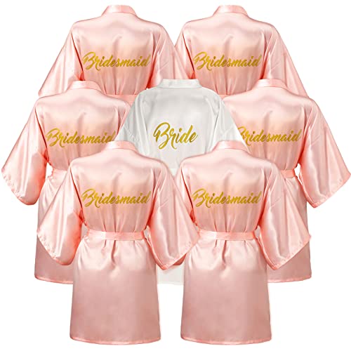 8-teiliges Brautjungfern-Bademantel-Set – Satin-Kimono Mit Strasssteinen, Grün & Weiß, Für Hochzeit & Party