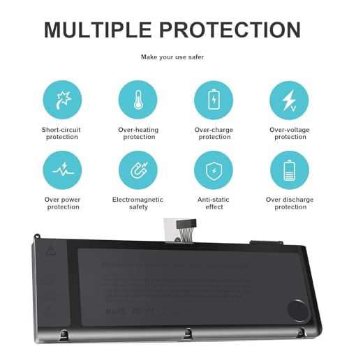 Image of A1321 A1286 (Only for Mid 2009 Mid 2010 Version) Laptop Battery for MacBook Pro 15 Inch Battery A1321 A1286 MC371LL /A MC372LL /A MB985 MB986 MC118 020-6380-A 020-6766-B 661-5211 661-5476 661-5844 73Wh