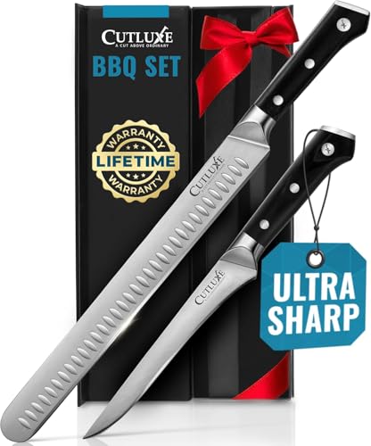 Cutluxe Carving Knife Set for BBQ & Brisket –...