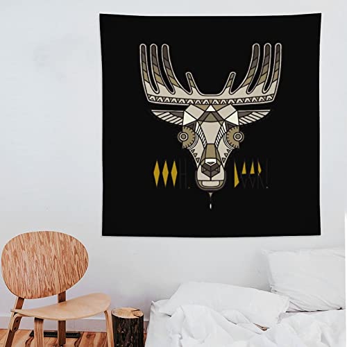 Ethnic Style Deer's Head Wall Tapestry Large Hanging Tapestry Aesthetic Home Decor Tapestry For Living Room Bedroom 60"X90" #TOP6