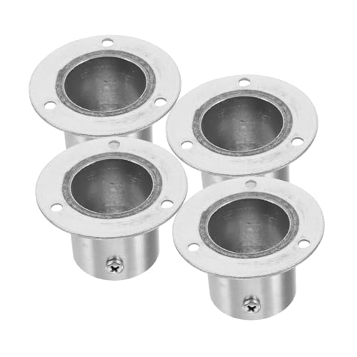 Angoily 4 Piezas Base de barra para colgar armario ganchos adhesivos soporte para barra de cortina abrazadera tubo pipe clamp soporte de poste de armario soporte para poste de armario