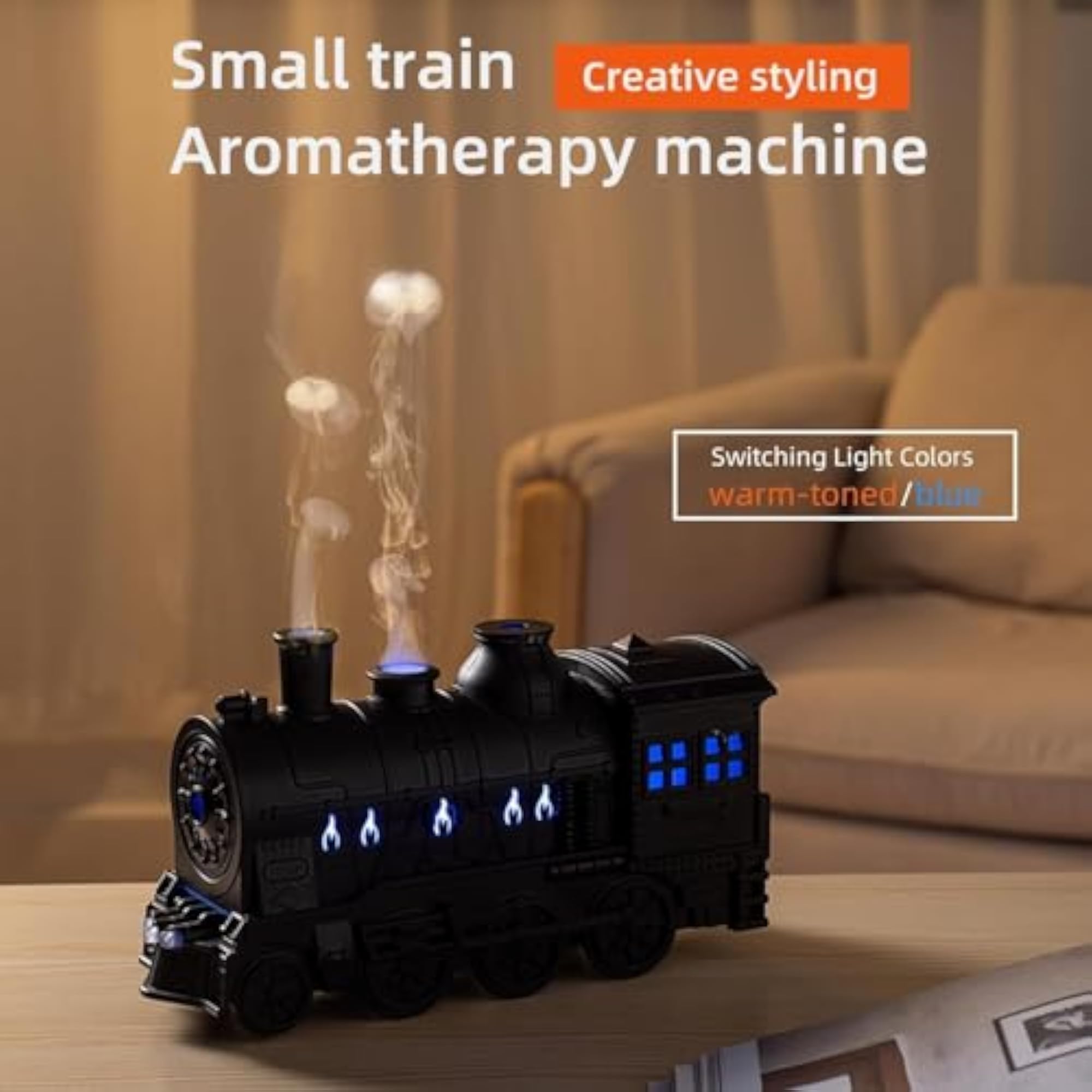 Essential Diffuser Train Ultrasonic Mist Aromatherapy Humidifier