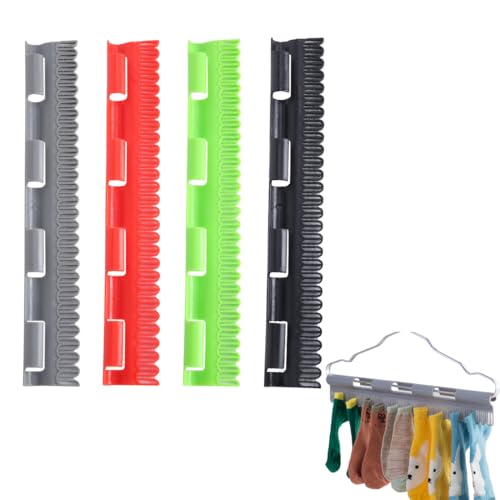WUSJCOF 4 pcs Colgador de Ropa, Pinzas para Calcetines, Soporte para Ropa pequeña, Set de Pinzas para Colgar (32 x 5 cm)