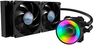 Cooler Master MasterLiquid ML240 Mirror ARGB Close-Loop AIO CPU Liquid Cooler, Mirror ARGB Pump, 240 Radiator, Dual SickleFlow 120mm, 3rd Gen Dual Chamber Pump for AMD Ryzen/Intel 1200, 1151