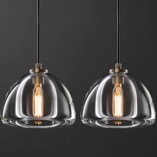 Image of Crystal Pendant Light Kitchen Island,Brass Hanging Pendants Lights