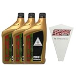 Cyclemax-Three-Pack-for-Honda-HP4-20W-50-Semi-Synthetic-Oil-Blend-08C35-A25W0M-Contains-Three-Quarts-and-a-Funnel