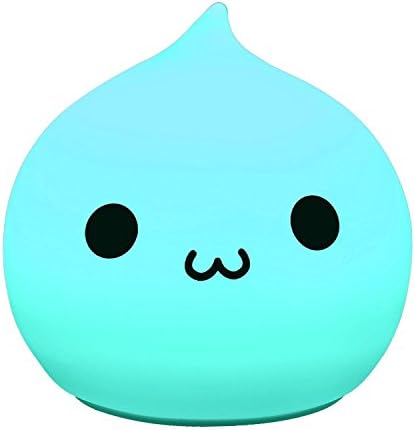 Umiwe Waterdrop Silicone Night Light for Kids Baby Children Toddler Infant Tap Control Multicolor Nursery Cute Lamp (Rechargeable A)