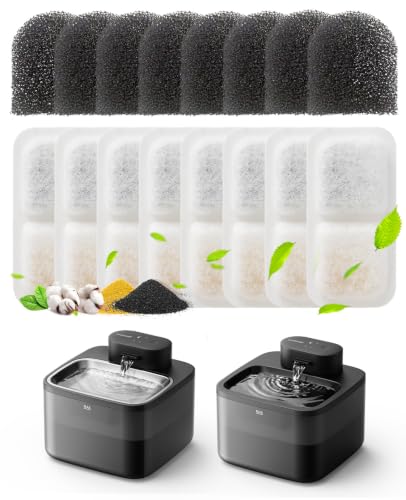 oneisall 8-Pack Ersatzfilter für Katzenbrunnen PW13 – Ansicht 1