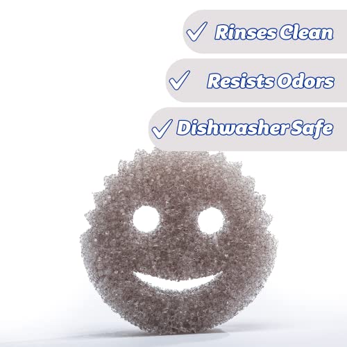 Scrub Daddy Style Spugna Piatti Lavabile, Spugne Cucina e Bagno, Non Graffia Prodotti per la Pulizia della Casa, Design Morbido e Compatto FlexTexture, Lavabile in Lavastoviglie, Grigio 1 Pz
