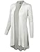 BIADANI Women Long Sleeve Classic Lightweight Open Front Jersey Cardigan, Colmf009_ivory, XX-Large