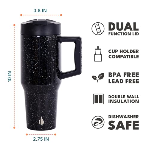 Image of Elemental 100% Leak Proof 32oz Tumbler with Handle & Straw Travel Mug