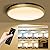 Lightania 13 Inch Flush Mount Ceiling Light with Remote Control & Night Light, 5CCT Dimmable Ceiling Light Fixture, 25W 2500LM 2700K-6500K Adjustable LED Ceiling Lights for Bedroom Kitchen Living Room