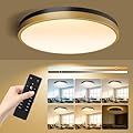 Lightania 13 Inch Flush Mount Ceiling Light with Remote Control & Night Light, 5CCT Dimmable Ceiling Light Fixture, 25W 2500LM 2700K-6500K Adjustable LED Ceiling Lights for Bedroom Kitchen Living Room