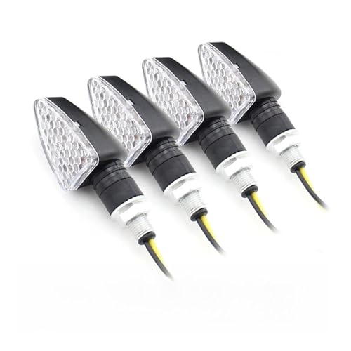 Clignotants moto ambre universels en lot de 4 pièces pour scooter et moto