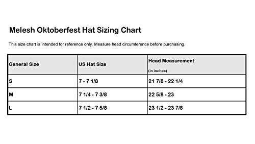 Melesh Adult Felt Swiss German Alpine Bavarian Oktoberfest Hat Cap