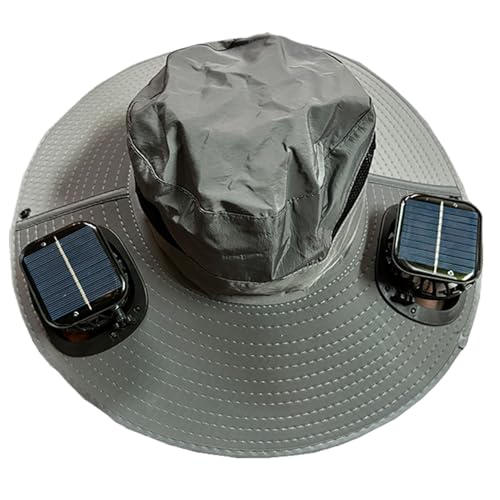 Chapeau à ventilateur solaire et large bord anti-UV pour la randonnée